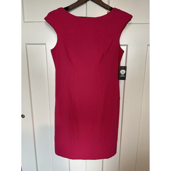 Vince Camuto Size 10 Women's Dress Fuchsia NWT Zippered Back Sheath Dress $128 - Picture 1 of 9